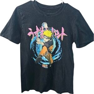 Naruto Black Graphic T-Shirt Size Small